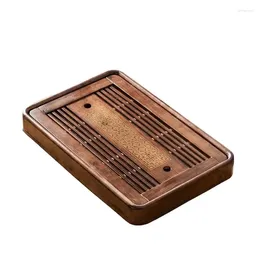 Tea Trays Desk Storage Wood Tray Chinese Luxury Water Absorbed Vintage Rectangle Vassoio Legno Office Accessories