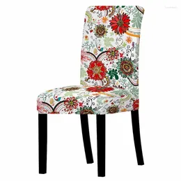 Chair Covers Flower Dining Cover Spandex Elastic Slipcover Case Stretch For Party El Banquet Housse De Chaise