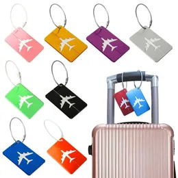Aluminium -Reisegepäck -Tags wiederverwendbare Koffer -Gepäckbeschaffungsetiketten Urlaubsbeutel -Flugzeugkennung mit Seilen 240511