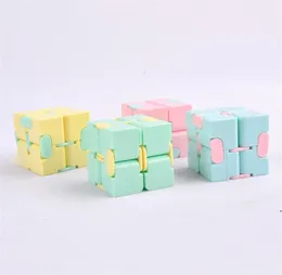 New Infinity Cube Candy Color Cube Anti Cube Cube Finger Hand Hand Defulling ألعاب ممتعة للأطفال ADHD ADHD Leaff Toy DWF53322990188