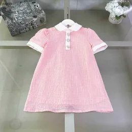 Saia de bebê de moda adorável vestido rosa princesa tamanho 100-150 cm roupas de grife de grife decoração de lantejoulas brilhantes festas de garotas de verão 24 a maio