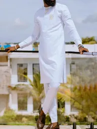 Модная африканская мужская одежда - модная крупная каменная одежда и брюки с использованием традиционных стилей и высококачественных тканей 240511