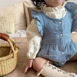 Наборы одежды Liligirl Newborn Clothing Baby Рубашка или узкая усеянная осенняя детская одиночная куска простые плетения одно кусок платье грибковое воротнич