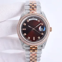 Смотреть бриллианты мужские часы автоматические механические часы 40 -миллиметровые сапфировые световые женские наручные часы 904L из нержавеющей стали Montre de Luxe