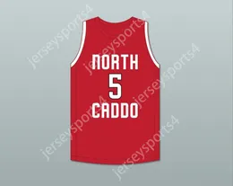 Custom Nay Mens Youth/Kids Robert Williams III 5 North Caddo High School Titans Red Basketball Jersey 1 top cucitura S-6xl