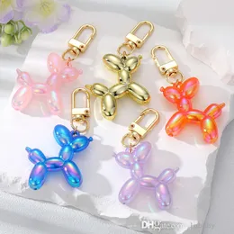 Fofa de cartoon 3D Balão Keychain Keyring Toys Resina plástica Chave de cadeia de bolsas pendentes Acessórios da moda Chaves de joias Presentes de joias