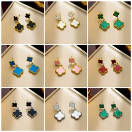 Modeexperter rekommenderar smyckörhängen klassiska fyra bladklöver örhängen med och med vanliga vanlig örhängen