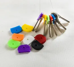 Weichschlüsselkappe Deckung Toper Silicon Gummi -Kappen -Kappen -Kappenringe Identifierringe Identifizieren Sie Ihre wichtigen Multi -Farben Whole1137463