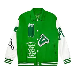 Designer mens baseball jacket fashion womens sport jacket trendy embroidered letter pattern jacket single row button top jacket classic long sleeves couple outfit