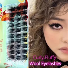 False Eyelashes Wool 5D Curly Fasle Charming Eye Lashes Extension Natural Long Fluffy Handmade Makeup Tools