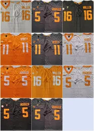 Tennessee Voluntários 16 Wallen 5 Hendon Hooker 11 Jalin Hyatt NCAA College Football Jersey All costura