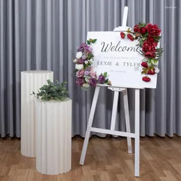 Fiori decorativi personalizzati di nozze di benvenuto water marchio decorazione floreale simulazione di seta eventi guide segnali layout del campo