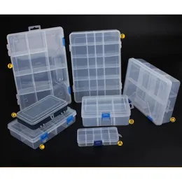 Прозрачная видимая пластиковая коробка для хранения инструментов для макияжа ловли ловлю аксессуаров винты оборудование 240510