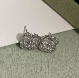 2024 Designer 4/vier Blattklee Charm Ohrringe Silber Mode 18k Gold für Frauen Mädchen Valentinstag Hochzeit Schmuck Gifft Q1