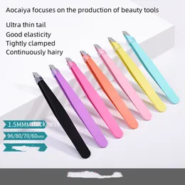 Ferramentas de sobrancelha estêncils 24 PCs colorf aço inoxidável de aço inclinado Tweezers Remoção de cabelo Drop Drop Deliver