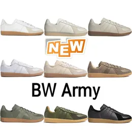 Новые мужчины BW Army Trainers Женщины кроссовки Wonder White Blue Black Olive Brown Light Light Tan Beige Designer Trainer Trainer Sneakers Eur 36-45 US 5-11