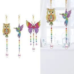 Decorative Figurines Indoor And Outdoor Gift For Children Acrylic Wind Chimes 5D Diamond Drawing DIY Rainbow