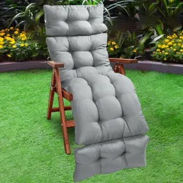 Kudde Autumn Winter Thicked Foldble Rocking Long Chair Outdoor Recliner Mat Bekväm pad för hemmakontor