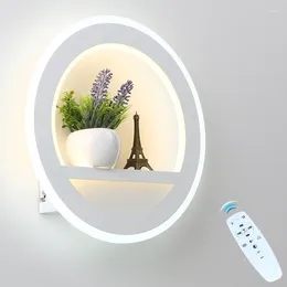 Lampa ścienna 2.4G RF zdalne sterowanie światłem LED Dimmable nowoczesny salon sypialni z kwiatem i wieżą AC90-220V