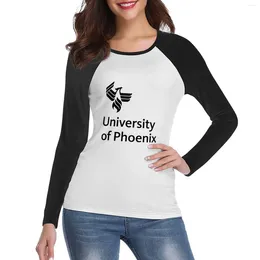 Koszulka Women's Polos University of Phoenix Long Sleeve T-shirt ciężkie T-koszulki Graphic Kawaii Ubrania estetyczne Topy dla kobiet