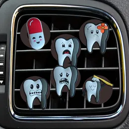 Andra interiörstillbehör Tänder 16 Cartoon Car Air Vent Clip Outlet per klipp Fräschare Konditionering Konditionering Diffusor Drop Delive Otly7