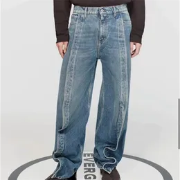 الجينز المرقوع الجينز الرجال أفضل جودة جودة فضفاضة غير رسمية سراويل جينز سراويل أبيض أسود