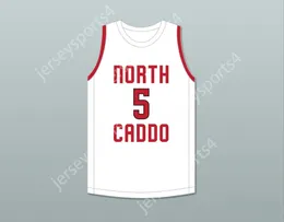 Custom Nay Mens Youth/Kinder Robert Williams III 5 North Caddo High School Titans White Basketball Trikot 1 Top-S-6xl