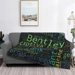 Blankets : Digital Word Cloud Design. Black. Great For Gifts! Creative Design Light Thin Soft Flannel Blanket Name