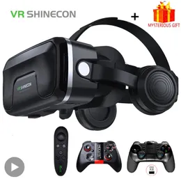 ShineCon Viar 3D Virtual Reality VR Glasses Devices Aurbellico Casco Lenti Goggles Smart per Smartphones Telefono con controller 240506