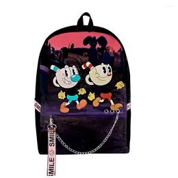 Backpack The Cuphead Show Cartoon Zipper Rucksack 2024 Casual Style Harajuku Schoolbag Unique Travel Bag