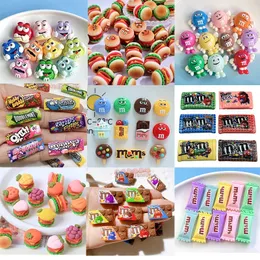 100pcs Kawaii Chocolate Candy Hamburg Flatback Resin Snack DIY Cabochons Scrapbook Crafts Decoration Parts Dollhouse Accessories 240512