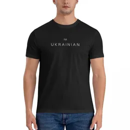 T-shirt maschile ucraina I am stampato ucraino t-shirt classico maglietta in moda sciolta uomo maglietta donna camicie nere per uomo t240510