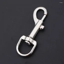 ملابس الكلاب 1pcs 83mm zinc alloy round devivel eye snap hook dive single bolt boot buckle let lea cains