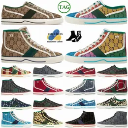 Tennis 1977 Sneakers Logo Logotipo de lona Black Multi High Top Sneaker Blue Green Red Slip em jeans de algodão de algodão impressão bege ebony fqex#