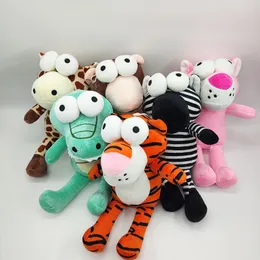 Niedliche Löwe Plüschspielzeug Big Eye Forest Tier Puppenmaschine Hirsch Zebra Pferd Elefant Krokodil Action Figur