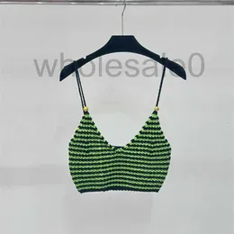 Camisoles & Tanks designer Fashion Women's High Edition 24 Summer New Style with Decorative Stripe Hand Hook Weaving Sexy Strap Bra Vest 74E6