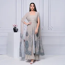 Vestidos casuais 2024 Moda Mullim abaya Mulheres duas peças Conjunto de Luxo Dubai Turquia Islâmica Modesta Maxi
