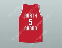 CUSTOM NAY Youth/Kids ROBERT WILLIAMS III 5 NORTH CADDO HIGH SCHOOL TITANS RED BASKETBALL JERSEY 2 TOP Stitched S-6XL