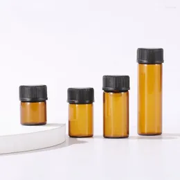 Storage Bottles 200x Wholesale Quality Essential Oil 1ml 2ml 3ml Dropper Brown In Glass Sample Bottle