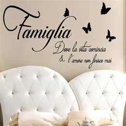 Window Stickers Wall English Proverbs Butterfly Living Room Bedroom Decoration Papel Tapiz Autoadhesivo