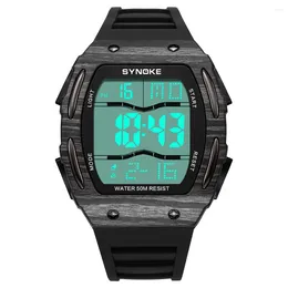 Wristwatches SYNOKE Brand Men Digital Sports Watch Waterproof With Stopwatch Alarm Function Rubber Strap Wrist For