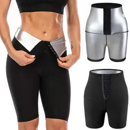 Calça de sauna de sauna barriga da cintura Shaper Shaper Hot Sweat Sauna Efeito Slimming Pants Shapewear Workout Gym Leggings Shorts T240513