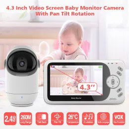 VB801 Monitor de bebê de 4,3 polegadas Câmera de bebê sem fio de vídeo de duas vias de áudio Câmera de câmera de manobra com câmera PTZ Câmera