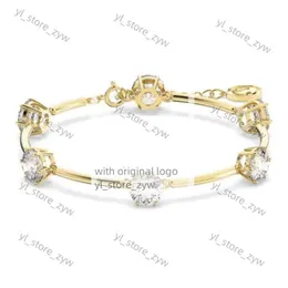 Swarovskis Bracelet Designer Jewels Original Quality Fashion Simple Bracelet For Women Using Elements Crystal Bracelet For Women's Temperament 94be