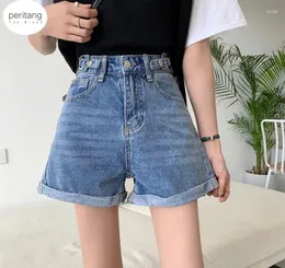 Dżinsy damskie Dopasuj szarfy swobodne kobiety dżinsowe szorty zaciskające wysoką talię Slim Summer Feminino Chic Chic Bottom #07