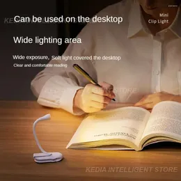 Lampade da tavolo Mini segnalibri portatili Leggi Light-On Study Desk Lamp Lample Lettura Luci per la camera da letto di viaggio ricaricabile