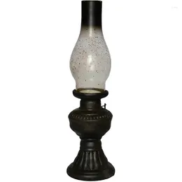 Candle Holders Retro And Nostalgic Kerosene Lamp Making Technology Holder Resin Props Pure Hand-made Ornaments
