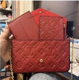 女性用デザイナー財布のクロスボディバッグM44813ショルダーバッグ女性ハンドバッグブラック財布嚢