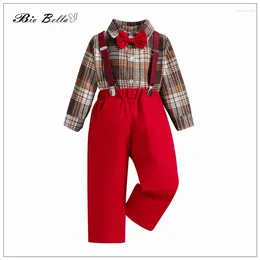 Clothing Sets Kids Boys Suit Formal Gentleman Birthday Wedding For 1-4 Years Handsome Elegant Pagenat 2024 Style Baby Outfits Set