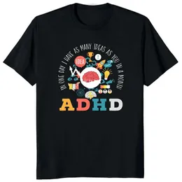 T-shirty męskie zabawne neurodiversity mózg świadomość autyzmu Asd adhd mężczyźni kobiety T-shirt bawełniany grafika t y2K